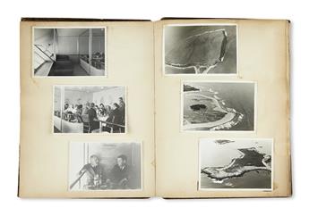 (AVIATION.) Album of snapshots taken aboard the airship Hindenburg.